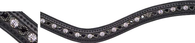Otto Schumacher Stirnband Swarovski Strass zweifarbig große Steine Art. No. 3137