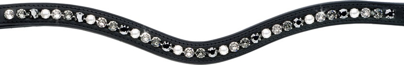 Otto Schumacher Stirnband Swarovski Strass XL geschwungen dreifarbig / mehrfarbig Art. No. 4248