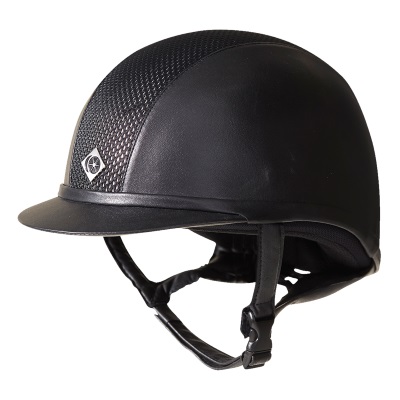 Charles Owen Helm Reithelm AYR8 Plus Leder Look Leather Look